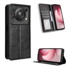 For Oukitel C60 / C60 Pro Magnetic Buckle Retro Texture Leather Phone Case(Black) - 1