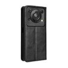 For Oukitel C60 / C60 Pro Magnetic Buckle Retro Texture Leather Phone Case(Black) - 3