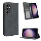 For Samsung Galaxy S23 FE 5G Magnetic Buckle Retro Texture Leather Phone Case(Blue) - 1