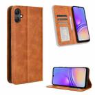 For Samsung Galaxy A05 Magnetic Buckle Retro Texture Leather Phone Case(Brown) - 1