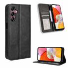 For Samsung Galaxy A15 Magnetic Buckle Retro Texture Leather Phone Case(Black) - 1