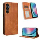 For Samsung Galaxy A25 5G Magnetic Buckle Retro Texture Leather Phone Case(Brown) - 1