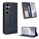 For Samsung Galaxy S24+ 5G Magnetic Buckle Retro Texture Leather Phone Case(Blue) - 1