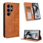 For Samsung Galaxy S24 Ultra 5G Magnetic Buckle Retro Texture Leather Phone Case(Brown) - 1