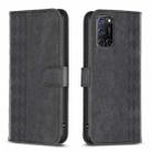 For Samsung Galaxy A72 4G/5G Plaid Embossed Leather Phone Case(Black) - 1