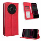 For Sharp Aquos R8 Pro / Leica Leitz Phone 3 Magnetic Buckle Retro Texture Leather Phone Case(Red) - 1