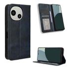 For Sharp Aquos R9 Magnetic Buckle Retro Texture Leather Phone Case(Blue) - 1