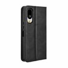 For Sharp Basio Active3 Magnetic Buckle Retro Texture Leather Phone Case(Black) - 3