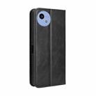 For Sharp Aquos wish5 Magnetic Buckle Retro Texture Leather Phone Case(Black) - 3