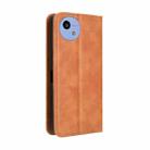 For Sharp Aquos wish5 Magnetic Buckle Retro Texture Leather Phone Case(Brown) - 3
