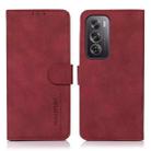 For OPPO Reno12 Pro 5G Global KHAZNEH Matte Texture Leather Phone Case(Red) - 1