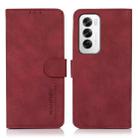 For OPPO Reno12 5G Global KHAZNEH Matte Texture Leather Phone Case(Red) - 1