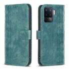 For OPPO A94 4G / Reno5 F / F19 Pro Plaid Embossed Leather Phone Case(Green) - 1