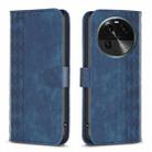 For OPPO Find X6 Plaid Embossed Leather Phone Case(Blue) - 1
