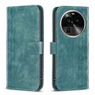 For OPPO Find X6 Pro Plaid Embossed Leather Phone Case(Green) - 1