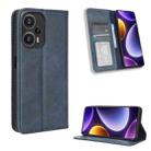 For Xiaomi Poco F5 5G Magnetic Buckle Retro Texture Leather Phone Case(Blue) - 1