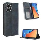 For Xiaomi Redmi 12 4G Magnetic Buckle Retro Texture Leather Phone Case(Blue) - 1