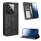 For Xiaomi 14 Magnetic Buckle Retro Texture Leather Phone Case(Black) - 1