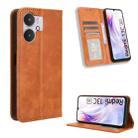 For Xiaomi Redmi 13C 5G / 13R 5G Magnetic Buckle Retro Texture Leather Phone Case(Brown) - 1