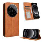 For Xiaomi 14 Ultra Magnetic Buckle Retro Texture Leather Phone Case(Brown) - 1