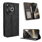 For Xiaomi Redmi Turbo 3 5G Magnetic Buckle Retro Texture Leather Phone Case(Black) - 1