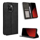 For Xiaomi Civi 4 Pro 5G Magnetic Buckle Retro Texture Leather Phone Case(Black) - 1