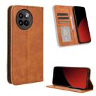 For Xiaomi Civi 4 Pro 5G Magnetic Buckle Retro Texture Leather Phone Case(Brown) - 1