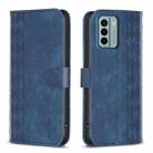 For Nokia G22 Plaid Embossed Leather Phone Case(Blue) - 1