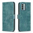 For Nokia G22 Plaid Embossed Leather Phone Case(Green) - 1