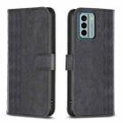 For Nokia G22 Plaid Embossed Leather Phone Case(Black) - 1