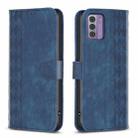 For Nokia G42/G310 Plaid Embossed Leather Phone Case(Blue) - 1