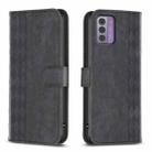 For Nokia G42/G310 Plaid Embossed Leather Phone Case(Black) - 1