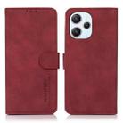 For Xiaomi Redmi 12 4G KHAZNEH Matte Texture Leather Phone Case(Red) - 1
