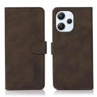 For Xiaomi Redmi 12 4G KHAZNEH Matte Texture Leather Phone Case(Brown) - 1