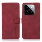 For Xiaomi 14 Pro KHAZNEH Matte Texture Leather Phone Case(Red) - 1