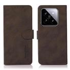 For Xiaomi 14 KHAZNEH Matte Texture Leather Phone Case(Brown) - 1