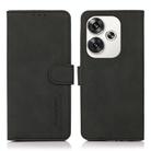 For Xiaomi Poco F6 / Redmi Turbo 3 KHAZNEH Matte Texture Leather Phone Case(Black) - 1