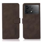 For Xiaomi Poco F6 Pro KHAZNEH Matte Texture Leather Phone Case(Brown) - 1
