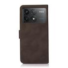For Xiaomi Poco F6 Pro KHAZNEH Matte Texture Leather Phone Case(Brown) - 3