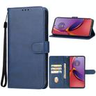 For Motorola Moto G84 Leather Phone Case(Blue) - 1