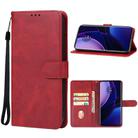 For Motorola Edge 2023 Leather Phone Case(Red) - 1