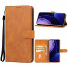 For Motorola Edge 2023 Leather Phone Case(Brown) - 1