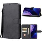 For Motorola Edge 2023 Leather Phone Case(Black) - 1