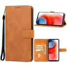 For Motorola Moto G Play 2024 Leather Phone Case(Brown) - 1