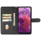 For Motorola Moto G24 Leather Phone Case(Black) - 3