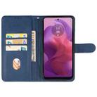 For Motorola Moto G24 Leather Phone Case(Blue) - 3