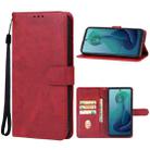 For Motorola Moto G 5G 2024 Leather Phone Case(Red) - 1