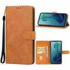 For Motorola Moto G 5G 2024 Leather Phone Case(Brown) - 1