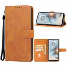 For Motorola Moto G24 Power Leather Phone Case(Brown) - 1