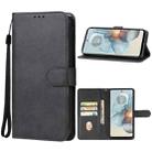 For Motorola Moto G24 Power Leather Phone Case(Black) - 1